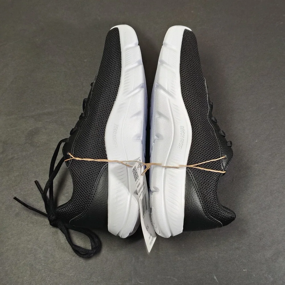 Adidas Sneakers Women 6.5 Black Cloudfoam Flex Laces HQ4960 Mesh Shoes